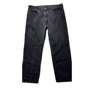 Levi’s 505 Men’s Jeans Straight Leg Regular Fit Black Denim 36x29 Measures 36x28